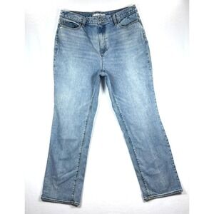 Lands End Womens Light Wash Straight Leg Denim Jeans Size 10‎
